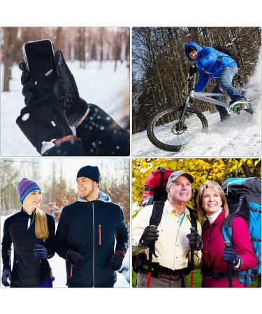 SATINIOR 2 Pairs Outdoor Winter Touchscreen Anti-Slip Full Finger Gloves in Blue and Black - Buy Online on GoSupps.com