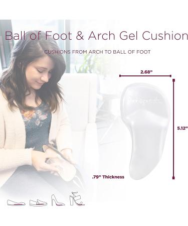 Foot Petals Arch & Ball of Foot Support Cushion | Comfort for Heels Pumps Wedges & Sandals | Reduce Foot Fatigue & Pain - Buy Online on GoSupps.com