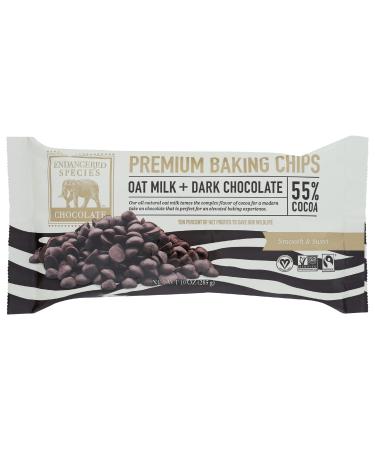 Endangered Species Chocolate Premium Baking Chips Oat Milk + Dark Chocolate 55% Cocoa 10 oz (285 g)