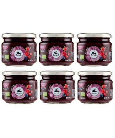 Alce Nero Organic Berry Compote Organic Berry Compote with Organic Strawberries Blackberries Blueberries Red Gooseberries and Raspberries 270 g