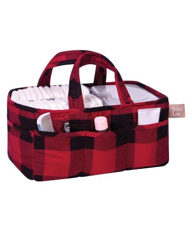 Trend Lab Red Buffalo Check Storage Caddy for Baby Nursery | Diaper Organizer 12x6x8 | Changing Table Accessories - Buy Online on GoSupps.com