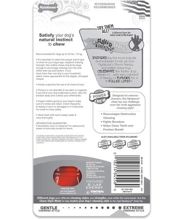 Durable Nylabone Dura Chew Beef Jerky - Power Chew Bones for Heavy Chewers | Medium for Dogs up to 16 kg - Multi-Colored - Buy Online on GoSupps.com