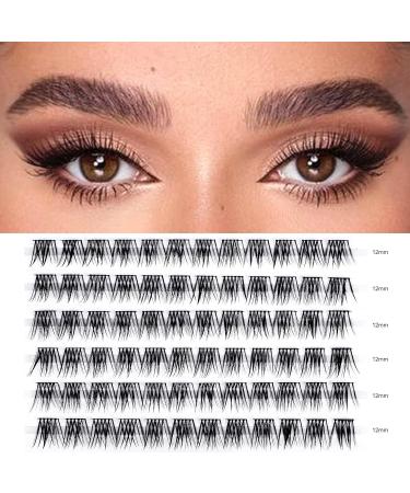 Buy Lankiz 0.07 C Curl 12mm Single False Eyelashes - 72 PCs Cluster Lashes for DIY Extensions | Natural Look at Home - Buy Online on GoSupps.com