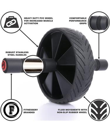 Ab Roller Wheel - Ultimate Core Workout Equipment | Black - Buy Online on GoSupps.com