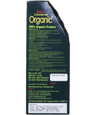 Radico Color Me Organic Soft Black Hair Color 100g - Natural Herbs, Long Lasting Formula - Buy Online on GoSupps.com