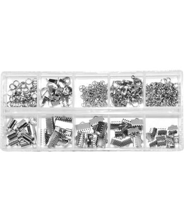 Mandala Crafts Stainless Steel Ribbon Clamps for Jewelry Making - 240 PCs 6mm 8mm 10mm Ribbon End Crimps & Clasps for Bracelets, Necklaces, and Bookmarks - Buy Online on GoSupps.com