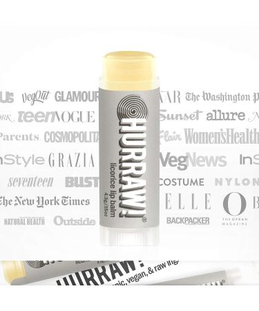 Organic Licorice Lip Balm 3 Pack by Hurraw! - Vegan, Cruelty-Free & Gluten-Free - Made in USA - Buy Online on GoSupps.com