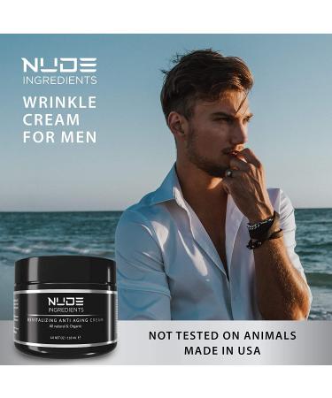 Nude Ingredients Men's Anti-Aging Face Cream - Day & Night Moisturizer for Dry Skin - Wrinkle Cream - 4 oz - Buy Online on GoSupps.com