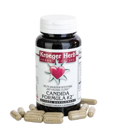 Kroeger Herb Products Candida Formula #2 Cleanse Support Supplement for Women & Men - Helps Maintain Yeast & Candida Levels - Intestinal Supplement Healthy Flora - Vegetarian Non-GMO Made is USA