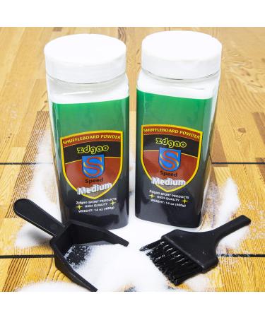 YDDS Shuffleboard Sand - Shuffleboard Wax with Mini Dustpan and Mini Brush, 2 Cans(214 oz) 2 Cans Medium Speed