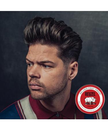 Reuzel Pommade rouge tenue moyenne et haute brillance pour hommes pommade hydrosoluble pour un look flexible et brillant 3 38oz/95g - Buy Online on GoSupps.com