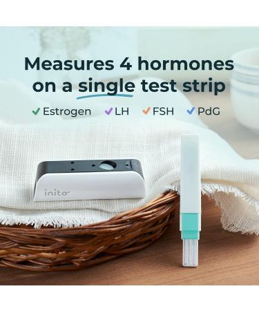 Inito Fertility Monitor & Hormone Tracker | Ovulation Predictor for Women | 15 Test Strips | Compatible with iPhone 15 Pro Max | Track Estrogen LH Progesterone Levels - Buy Online on GoSupps.com