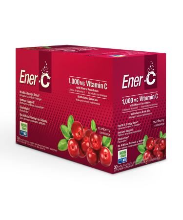 Ener-C Vitamin C Effervescent Powdered Drink Mix Cranberry 30 Packets 10.0 oz (282.3 g)