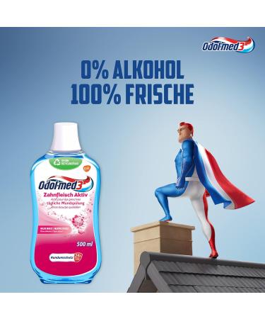 Odol-med3 Mouthwash Gum Active 500ml - Alcohol-Free Solution for Healthier Gums | International Shipping Available - Buy Online on GoSupps.com