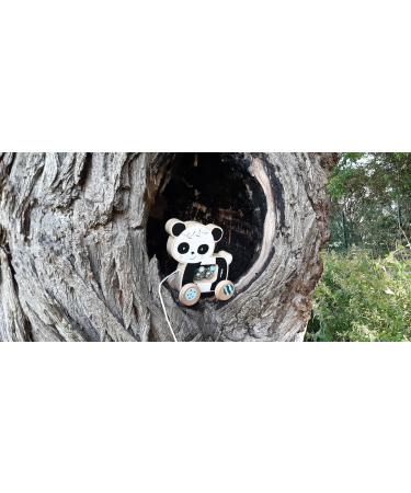 Eichhorn Pull-Along Panda Toy - 15 cm Birch Wood with Sounds & Movement | Perfect for 1 Year + | International Shipping Available - Buy Online on GoSupps.com