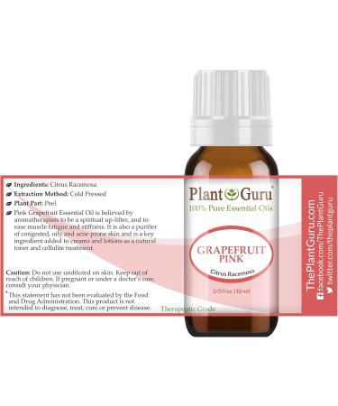 Buy 100% Pure Pink Grapefruit Essential Oil - 10 ml Therapeutic Grade Cold Pressed Aromatherapy Relaxation Natural Cleaner - International Shipping Available - Buy Online on GoSupps.com