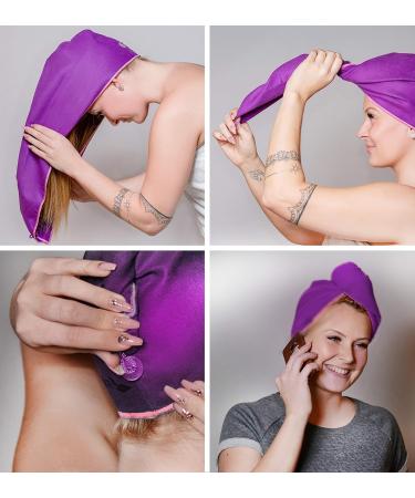 Fit-Flip Haarurban Set - 2 Microfiber Turban Towels Absorbent & Quick-Drying - Blue-Green Hair Towel Set for Fast Drying - Buy Online on GoSupps.com