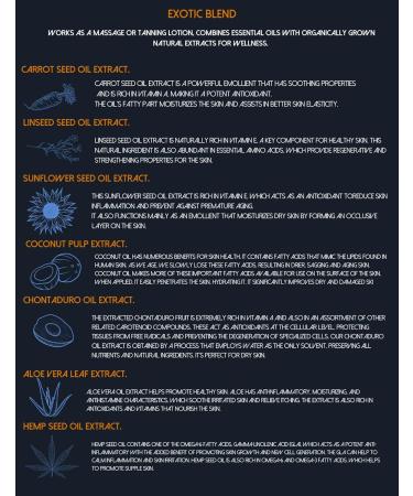 ENRICHING DEEP TANNING OIL - Organic Tanning Massage & Moisturizer Spray with Coconut Hemp Seed Aloe Vera & Vitamin E - 8.4 OZ - Buy Online on GoSupps.com