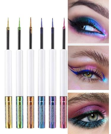 Chameleon Blue Metallic Glitter Eyeliner Liquid - High-Pigmented & Smudge-Proof Eye Makeup Pen - Buy Online on GoSupps.com