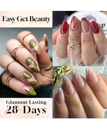 UNA GELLA Short Almond Fake Nails - 504PCS Soft Gel Nail Tips for DIY Nail Art | Salon Quality Half Cover Extensions - 12 Sizes A-XS - Buy Online on GoSupps.com