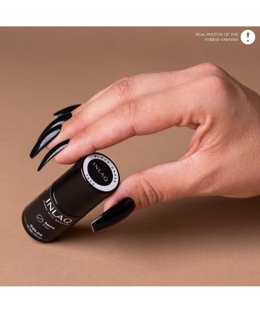 INLAQ HEMA Free UV Nail Polish Black Dress 6 ml - gel nail polish free from HEMA - gel polish UV varnish in different UV LED gel colours 14 - Black Dress - Buy Online on GoSupps.com