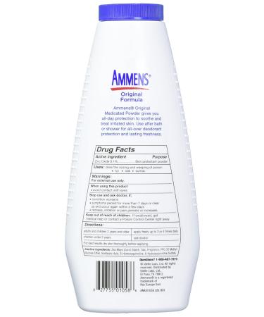 Ammens Original Medicated Powder - Talc-Free Formula | 11 Ounces | Soothing Skin Relief for All Skin Types - Shop Internationally - Buy Online on GoSupps.com
