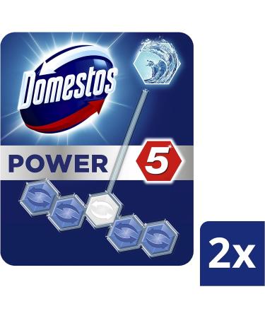Domestos Ocean Toilet Rim Block - 2 Pack | Up to 300 Flushes | UK's No.1 Cleaner Brand - Buy Online on GoSupps.com