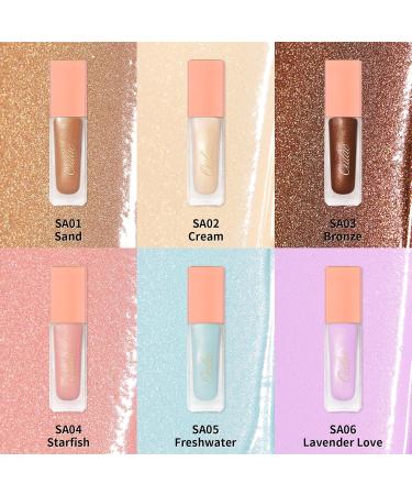 Oulac Liquid Eyeshadow Satin Finish - Multi-Use Brown Eyeshadow & Cream Bronzer | Blendable Smooth Eye Make-up Crease-Resistant Non-Greasy Vegan Cruelty-Free Bronze (SA03) - Buy Online on GoSupps.com