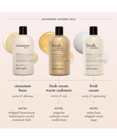 philosophy fresh cream shower gel - with notes of vanilla heliotrope & tonka bean - 16 fl oz 16 Fl Oz (Pack of 1) - Buy Online on GoSupps.com