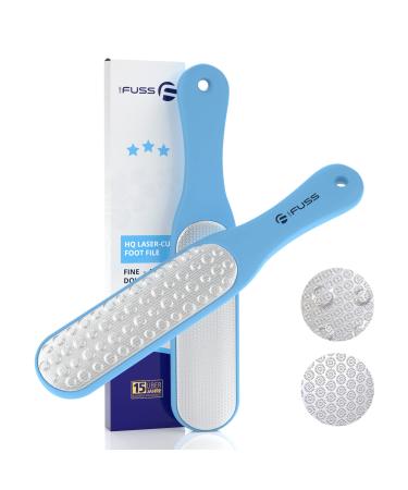Mr. Fuss Laser Hornhaut trash - cornea removal with the corneal file - stable non -slip - double -sided coarse and fine - plastic stainless steel blue - Buy Online on GoSupps.com