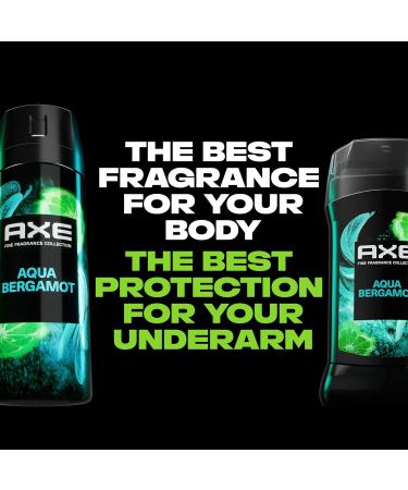 AXE Fine Fragrance Collection Premium Deodorant Body Spray for Men - Aqua Bergamot | 72H Odor Protection & Freshness | Infused with Essential Oils | 4 oz - International Shipping Available - Buy Online on GoSupps.com