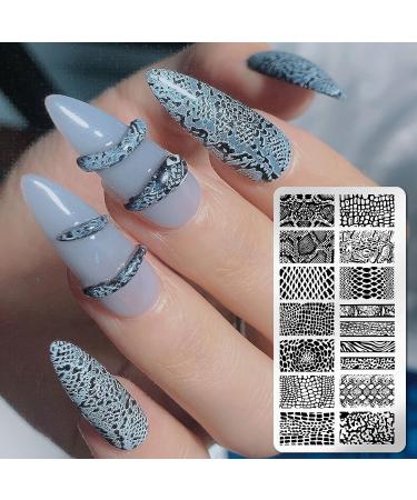 DANNEASY Nail Stamping Plate Set - 6 Pieces Flower Leaf Heart Stencils for Manicure - Lovely Series Nail Design Kit - Buy Online on GoSupps.com