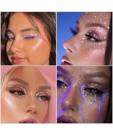 10 Sheets of Self-Adhesive Rainbow Gem Stickers - Eye Face & Body Jewels for Makeup and DIY Craft - Rhinestone Festival Accessories - Buy Online on GoSupps.com
