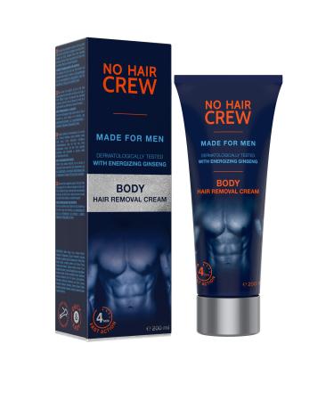 NO HAIR CREW Body Hair Removal Cream Depilatory Cream. Made for Men 200 ml