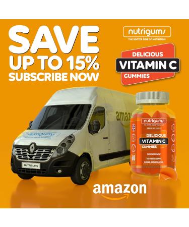 Nutrigums Vegan Vitamin C Gummies - 80mg Orange Flavour | Immune Support & Collagen Formation | 60 Gummies - Buy Online on GoSupps.com