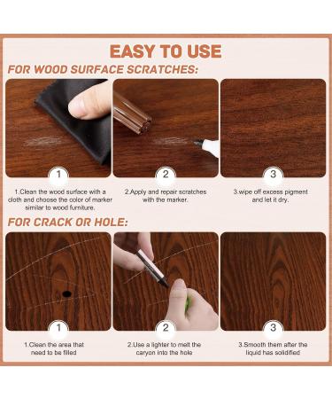 DEWEL Wood Markers Furniture Repair Kit - 18 Colors for Scratch Repair on Laminate Cabinets & Wooden Surfaces - Buy Online on GoSupps.com