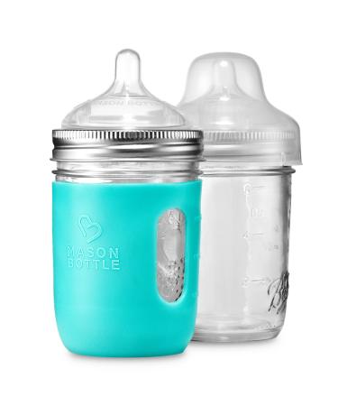 Mason Bottle 8 Ounce Glass Baby Bottles DIY Kit: Convert Your Mason Jars from Home  Non-Toxic  BPA and BPS Free  100% Made in The USA 8 Ounce Kit Agave