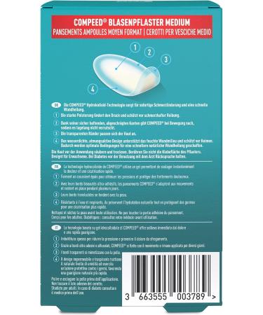 Compeed Blister Plaster Medium - Hydrocolloid Heel Blister Protection Pack of 6 | Fast International Shipping - Buy Online on GoSupps.com