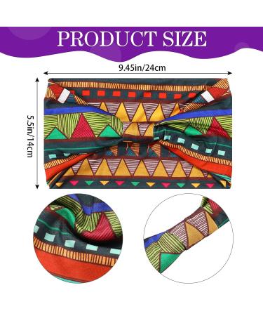 African Headband Set - 12 Pcs Knotted Wide Yoga Stretchy Bandeau for Women - Boho Elastic African Head Wraps - Hair Accessories for Girls - Perfect for Workout and Sports - Buy Online on GoSupps.com