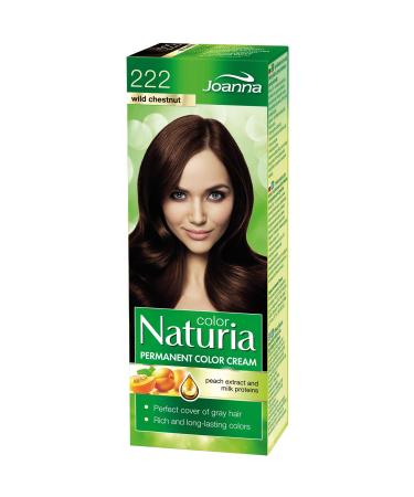 Joanna Naturia Color Permanent Hair Color Cream Goodness of Milk Proteins and Peach Extracts Premium-Quality Hair Dye Provides Soft and Lustrous Hair Long-Lasting Hair Colors Wild Chestnut