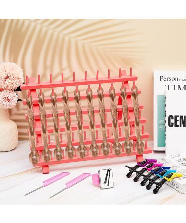19-Piece Wooden Hair Braid Rack Set with Clips and Comb - Hair Braiding Tools Kit for Easy Styling - Buy Online on GoSupps.com