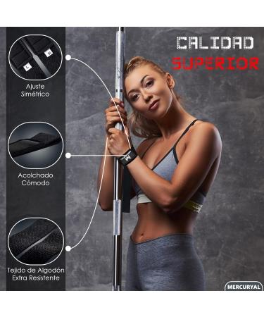 Mercuryal Train Aid Straps - Professional Bodybuilding & Powerlifting Lifting Straps for Men & Women | Fitness Gym Accessories in Black - Buy Online on GoSupps.com