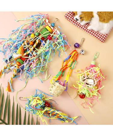 Pinenuts 4 Pack Bird Shredding Budgies Toys Parrots Chewing Hanging Foraging Toys Parrot Cage Shredder Toys Birds Cage Accessories for Small Parrots Parakeets Conures Love Birds Finches - Buy Online on GoSupps.com