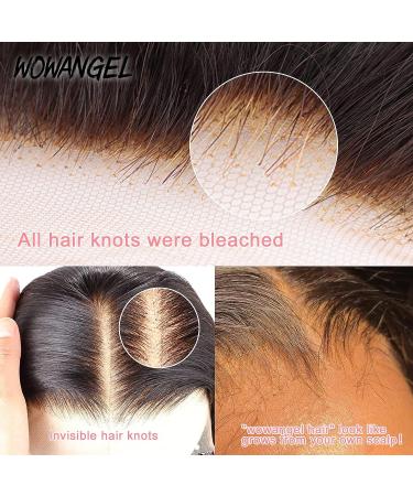 WOWANGEL 13x6 HD Lace Front Wig Human Hair 18 Inch 250% Density Straight Brazilian Remy Hair - Self Growing Hairline, Invisible Knots - Buy Online on GoSupps.com