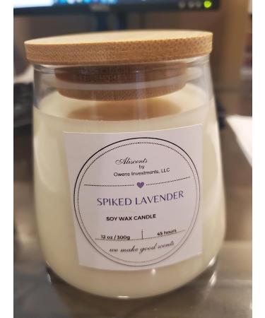 Buy 12oz Spiked Lavender Soy Wax Scented Candle - Natural Aromatherapy & Eco-Friendly Shipping Worldwide - Buy Online on GoSupps.com