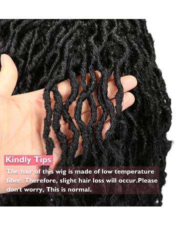 FAVE Black Braided Short Wig - Synthetic Afro Dreadlock Faux Locs for Women - Buy Online on GoSupps.com