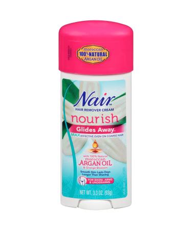 Nair Hair Remover Glides Away Max  Moroccan Argan Oil  for Bikini  Arms & Underarms  3.3 Oz. by Nair - Buy Online on GoSupps.com