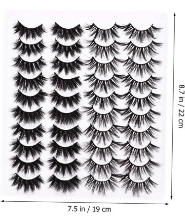 Beavorty 20 Pairs 3d cross eyelash Assorted Imitation Women False Eyelash Makeup Eyelash set eyelashes make up mix 3D Dense Eyelashes three-dimensional Fake eyelashes - Buy Online on GoSupps.com