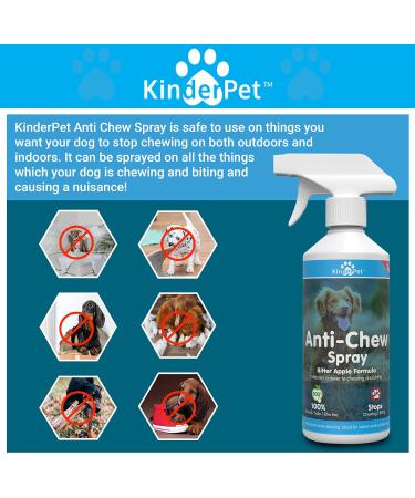 KinderPet Eco Anti Chew Bitter Apple Spray for Dogs Stop Chewing Biting Barking Alcohol Free Formula Pet Puppies Dogs 500ml - Buy Online on GoSupps.com