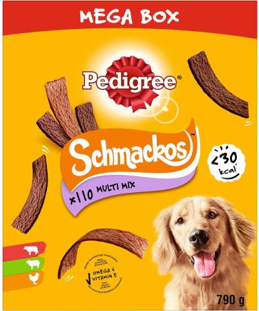 Buy Pedigree Dog Snacks Schmackos Mixbox - 110 Treats 790g | Best Quality Dog Treats for All Breeds - Fast International Shipping - Buy Online on GoSupps.com